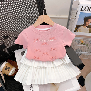 Nuevo Conjunto Casual <span class=keywords><strong>de</strong></span> Verano para Niña, Camisa Blanca <span class=keywords><strong>Larga</strong></span> con Cuello <span class=keywords><strong>de</strong></span> Muñeca <span class=keywords><strong>de</strong></span> Encaje y Lazo con Jeans, Trajes <span class=keywords><strong>de</strong></span> Verano para Niña <span class=keywords><strong>de</strong></span> 6 Años - Product Image 6