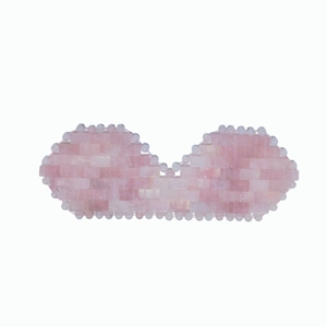 Masque de massage pour les yeux en pierre de quartz rose naturelle à 100 %, pour spa - Product Image 2