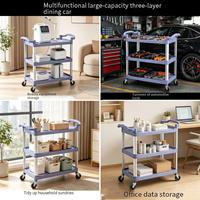 Carrito de Servicio de Alimentos Comercial de 3 Niveles, Carrito Rodante para Servir en Hoteles, Restaurantes y Cocinas