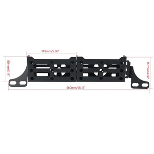 Organisateur latéral de siège de voiture en alliage d'aluminium noir, plateau de rangement pour Toyota Tacoma 05-23 Lexus GX460 - Product Image 2