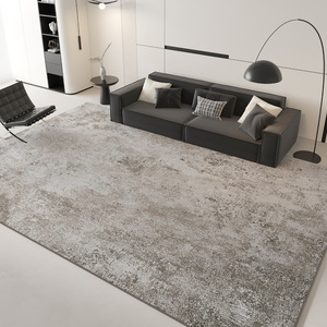 Tapis rectangulaire gris en cachemire fin, motif géométrique moderne, imperméable, pour salon, tissé à la machine, nettoyage localisé - Product Image 4