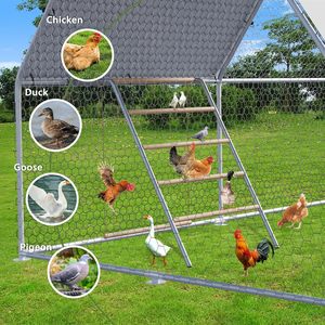 Escalera para gallinero de tubo galvanizado, percha metálica para pollos, uso en exteriores, alto nivel de seguridad - Product Image 2