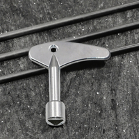Clé universelle personnalisable OEM en alliage de zinc pour boîtes, serrures de porte d'ascenseur, compteurs d'eau, armoires, trains - Système métrique réglable