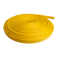 Tuyau d'incendie NBR jaune à double revêtement 20 bars 40 mm (1,5 po) 60 m flexible haute pression pour équipement de lutte contre l'incendie