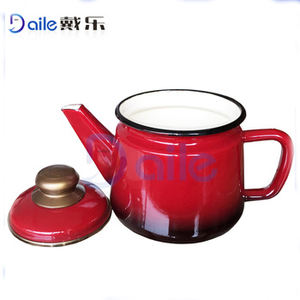 Daile 3.0L Chinois Fleur Décalque Émail Café Bouilloire Théière Émail Théière pour La Maison - Product Image 3