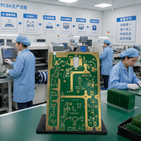 Fabrication de circuits imprimés, service d'assemblage PCBA - Matériel Rogers, cuivre 35um, épaisseur 1,6 mm, finition de surface ENIG, carte de circuit imprimé RF/EMI