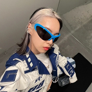 Customized Half Frame Sports <b>Sunglasses</b> Fashionable Hip-Hop Personalized Women's <b>Sunglasses</b> - Product Image 3