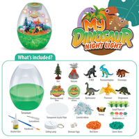 Lampe de nuit interactive créative pour enfants, en plastique, à commande vocale, sur le thème des dinosaures, pour aménager un jardin, jouet éducatif parent-enfant