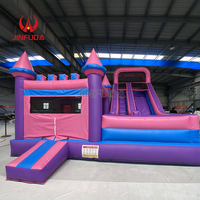 Château gonflable PVC d'extérieur et d'intérieur, toboggan, trampoline, parc de jeux, installation facile, taille personnalisée, vente chaude