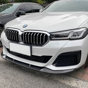 3 Piezas de Difusor de Parachoques Delantero para BMW Serie 5 G30 LCI M Sport 525i 530i 540i 2020-2022+, Aspecto de Fibra de Carbono Negro Brillante - Product Image 3