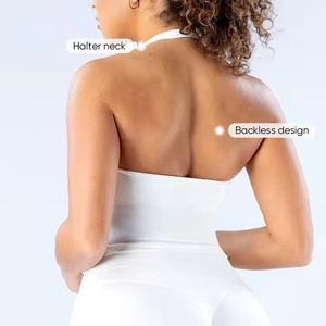 Áo tập Yoga thể thao nữ mới, áo tập gym có đệm, áo ba lỗ tập luyện liền mạch, kiểu halter - Product Image 3