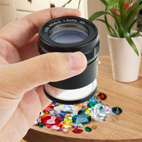 Loupe cylindrique LED haute définition à grossissement élevé 10x avec règle graduée