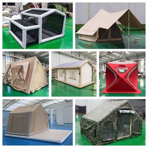 Tienda de campaña inflable MBNM 420D Oxford, <span class=keywords><strong>Glamping</strong></span> duradero para exteriores con doble poste de aire de PVC 6,3, puertas dobles para aventura - Product Image 6