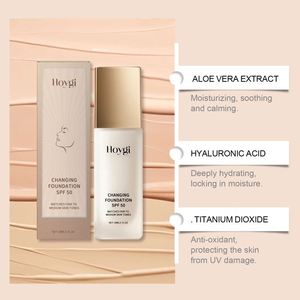 Base de Maquillaje Líquida Mate Ligera Hoygi, Corrector Protector para Piel Grasa o Seca, Ligeramente Hidratante con Efecto Calmante - Product Image 3