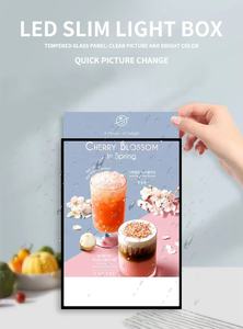 โรงงานขายส่งป้ายไฟ LED แบบดึงขึ้น รูปทรงสี่เหลี่ยมผืนผ้า อลูมิเนียม A1 A2 A3 A4 ป้ายโฆษณาบางเฉียบ ป้ายเมนู ป้ายแสดงผลงาน ได้รับการรับรองมาตรฐาน CE RoHS - Product Image 5