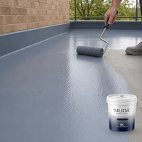 Revêtement imperméable en PU monocomposant pour mur de sous-sol, membrane liquide à haute élasticité résistante à l'humidité, fabrication OEM, livraison directe d'usine