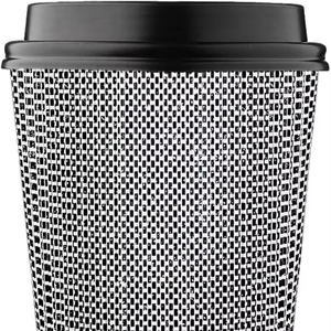 Gobelets à café jetables en papier de 16 oz avec couvercles, isolés, à double paroi, ondulés, pour emporter - Product Image 5