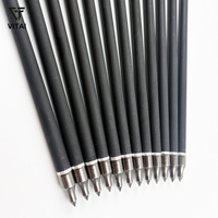 Flèches de carabine à poulies en carbone noir mélangé de 20 pouces avec pointe en caoutchouc et pointe en acier pour le tir, lot de 12