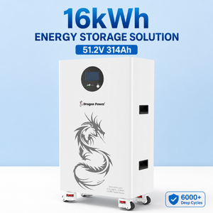 Batería LiFePO4 de 16kWh 51.2V 314Ah <span class=keywords><strong>con</strong></span> más de 6000 ciclos, almacenamiento solar inteligente <span class=keywords><strong>con</strong></span> IA V2H para respaldo de energía doméstico, venta al por mayor 2026 - Product Image 1