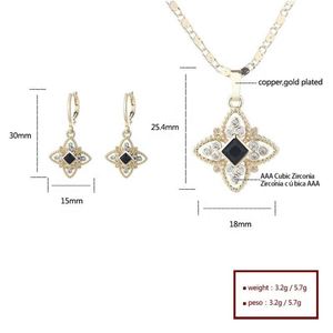 Elegante y Clásico Juego de Collar y Pendientes de Latón con Baño de Oro de 18k para Mujer, con Colgante de Estrella de Mar y Zirconia, Ideal para Bodas y Fiestas, de Moda - Product Image 1
