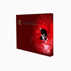 Economico Regolabile 8Ft x 8Ft Fiera Mostra Promozione Illuminato Curvo Sullo Sfondo della Bandiera Seg Pop Up Display - Product Image 4
