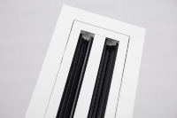 Grille de ventilation d'extérieur HSW moderne en aluminium blanc, durable et réglable, pour retour d'air, système CVC