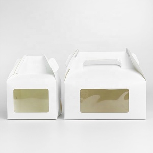 Boîtes à pâtisserie en papier kraft avec fenêtre transparente pour gâteaux roulés, taille personnalisée, avec couvercle, personnalisation du logo - Product Image 6