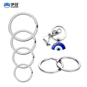 Anillo de llavero plano de acero inoxidable 304 a precio mayorista, anillos de llavero de metal duradero para decoración de bolsos - Product Image 1