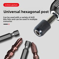 Tige d'extension personnalisée en acier à poignée hexagonale à dégagement rapide et autobloquante pour embouts de tournevis, connectant perceuse électrique