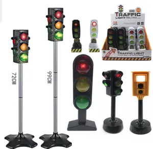 Tráfego crosswalk sinal com som de luz, tráfego, brinquedos, lâmpada tráfego, brinquedos com base, 4 lados, 2.4 pés de altura