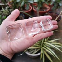 Mini boule de cristal carrée Transparent 2,5 c/3cm, support à boules en cristal, vente en gros, livraison gratuite