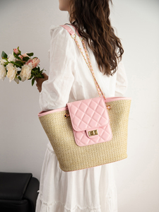 Nouveau <span class=keywords><strong>Sac</strong></span> de Plage 2026 Tendance Été Imperméable en Polyester Matelassé avec Chaîne Crochetée, Porté Épaule et Bandoulière Double Usage - Product Image 3