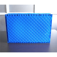 Caisse pliable industrielle, type caisse solide, en plastique, pour le camping, la logistique et le transport, empilable