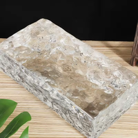 Transparent double face glace grain cloison cristal brique barre salon fond mur carré verre brique
