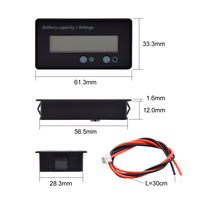 YIDI YD14-P1 Layar LED Voltmeter Digital Monitor Kapasitas Baterai Lithium dengan Senter LED Bahan ABS
