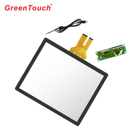 Panel Táctil Capacitivo de Vidrio Templado de 3 mm y 17 Pulgadas con Controlador USB