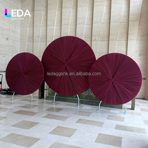 LEDA New Design Stable Round Aluminum Alloy <b>Stand</b> Red Cover Wedding <b>Backdrop</b> <b>Stand</b> Fabric Cover for Events Decor - Product Image 4