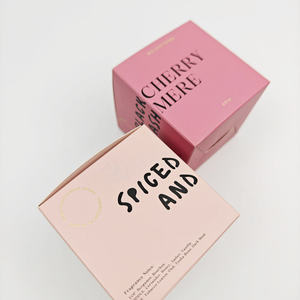 Boîtes rigides en carton avec logo personnalisé, gaufrage, revêtement UV, laminage mat, échantillon gratuit, couleur personnalisée - Cadeau de luxe, bougie parfumée - Product Image 3