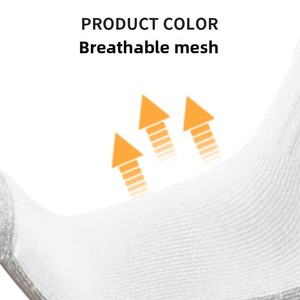 Chaussettes décontractées mi-mollet en coton peigné tricoté de couleur unie, personnalisées pour hommes et femmes, avec absorption des chocs - Product Image 4
