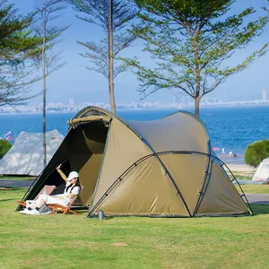 Tienda turística directa de fábrica resistente al desgarro 185T parasol y protección contra la lluvia tienda táctica grandes tiendas de campaña al aire libre para la venta