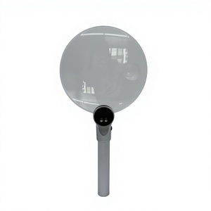 مكبر جيب محمول قابل للطي مع ضوءين LED وعدسة زجاجية 130 مم وإطار معدني عالي الجودة لقراءة الكتب - Product Image 1