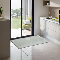 Tapis anti-fatigue en tissu polyester tissé imperméable antidérapant avec logo personnalisé, mousse PU recyclée, pour le travail au bureau, le sol de la cuisine