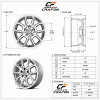 Jantes forgées CF 18 19 pouces 5x120.65 PCD pour voitures particulières, compatibles Corvette C5, concaves profondes, argentées, ODM