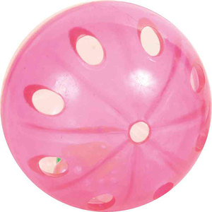 Balle à hochet en plastique 4,5 cm pour animaux de compagnie, jouet interactif bleu et blanc - Product Image 4