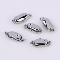 Acier inoxydable Plaqué Double Anneau Bijoux Trouver Or Argent Bracelet Charmes Connecteur Simple Géométrique Collier Accessoire