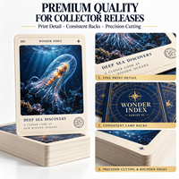 Cartes à collectionner personnalisées de haute qualité, jeu de cartes en papier, coins arrondis, finition brillante ou mate, emballage verni pour les marques de vente au détail