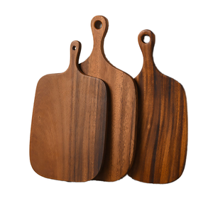 Grande <span class=keywords><strong>planche</strong></span> à découper <span class=keywords><strong>ronde</strong></span> en <span class=keywords><strong>bois</strong></span> de sapele massif d'acacia et noyer de 1.5 <span class=keywords><strong>cm</strong></span> d'épaisseur pour légumes, fruits, pizza, steak et pain - Product Image 2