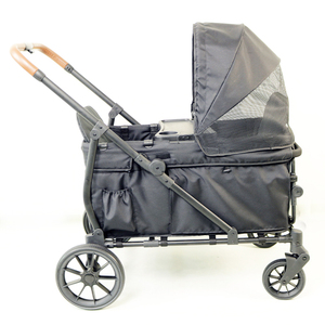 Xe đẩy đa địa hình gấp gọn Brightbebe dành cho <span class=keywords><strong>2</strong></span> trẻ em, có ghế ngồi cao & dây an toàn 5 điểm, kèm mái che cho trẻ nhỏ - Product Image 4