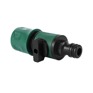 Acoplamiento de manguera de jardín Huabangshi de 16 mm, conexión rápida de plástico con interruptor para riego y lavado de autos - Product Image 1