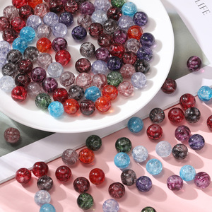 <b>Crystal</b> Lampwork Glass <b>Beads</b> Round Pearlescent Treatment For Bracelet Making 8mm Scattered <b>Beads</b> Yiwu Origin Spring 2025 - Product Image 4